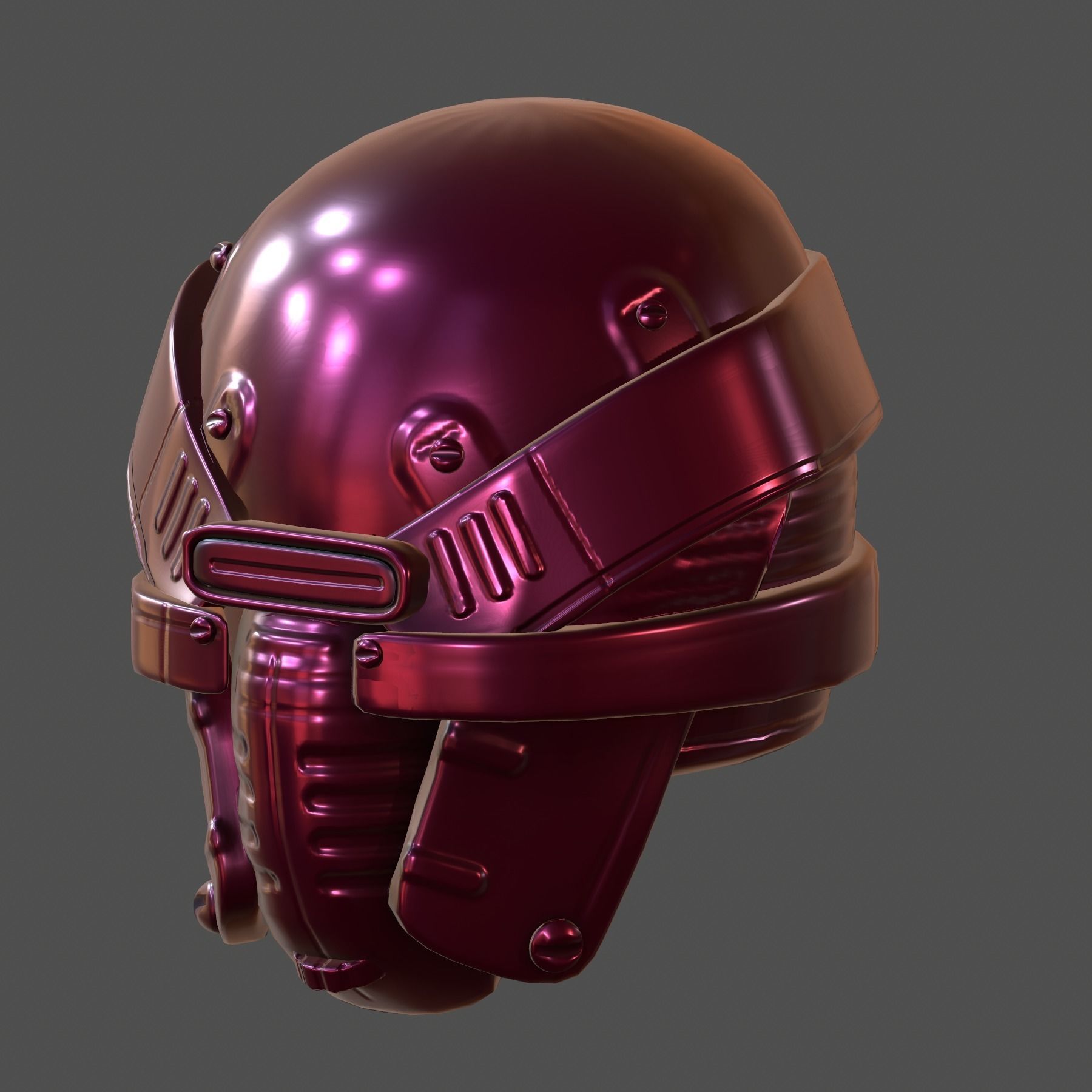 Helmet pollution ball shaped Low-poly 3D model Low-poly 3D model_6