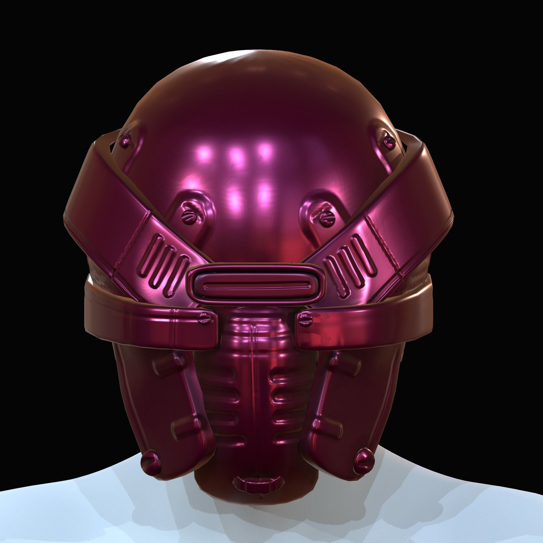Helmet pollution ball shaped Low-poly 3D model Low-poly 3D model_1