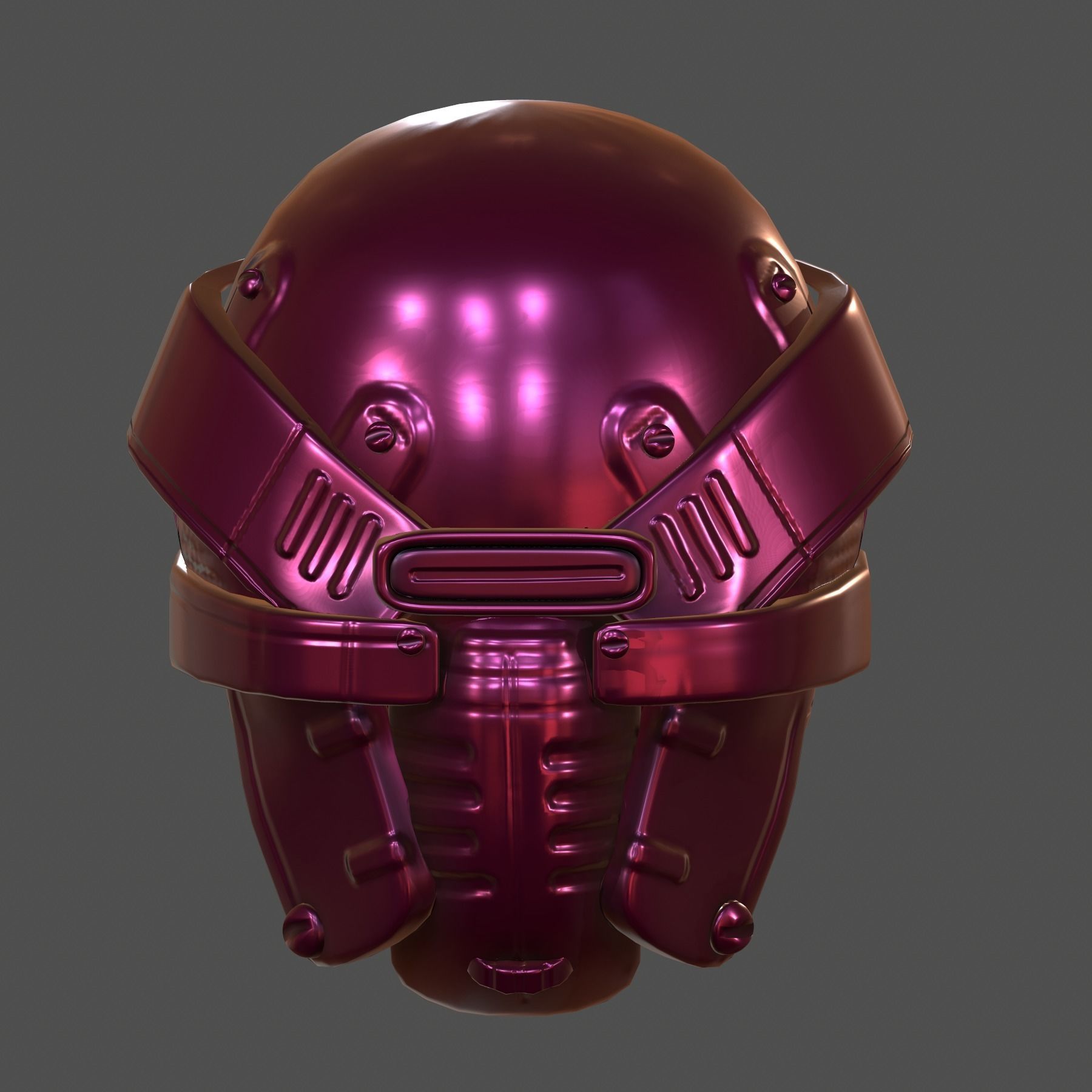 Helmet pollution ball shaped Low-poly 3D model Low-poly 3D model_2