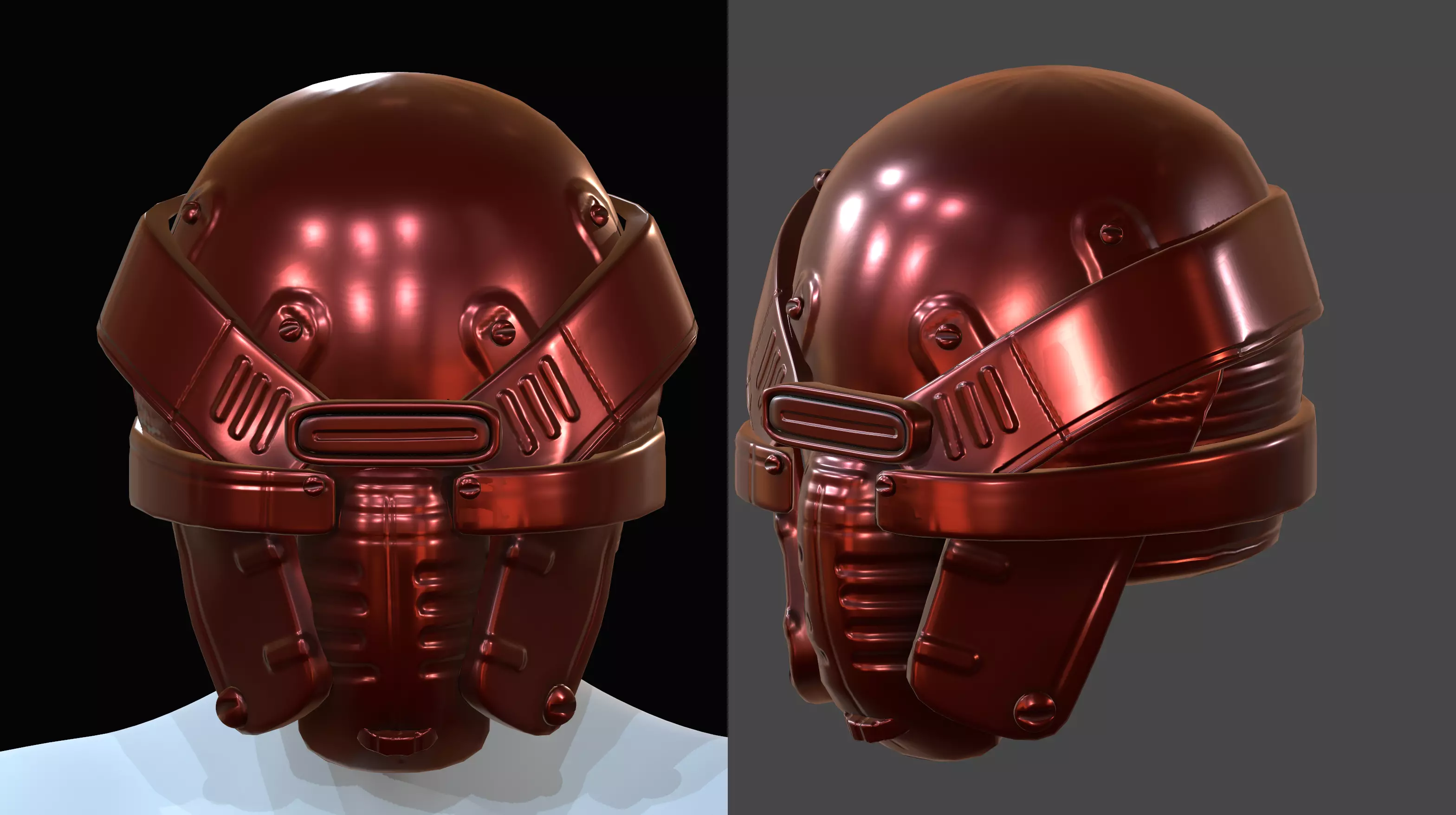 Helmet plastic mask protection Low-poly 3D model Low-poly 3D model