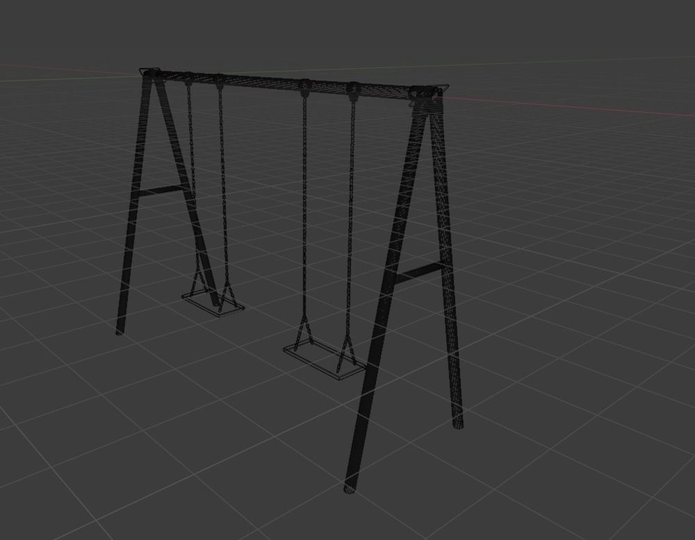swing playground  3D model_7