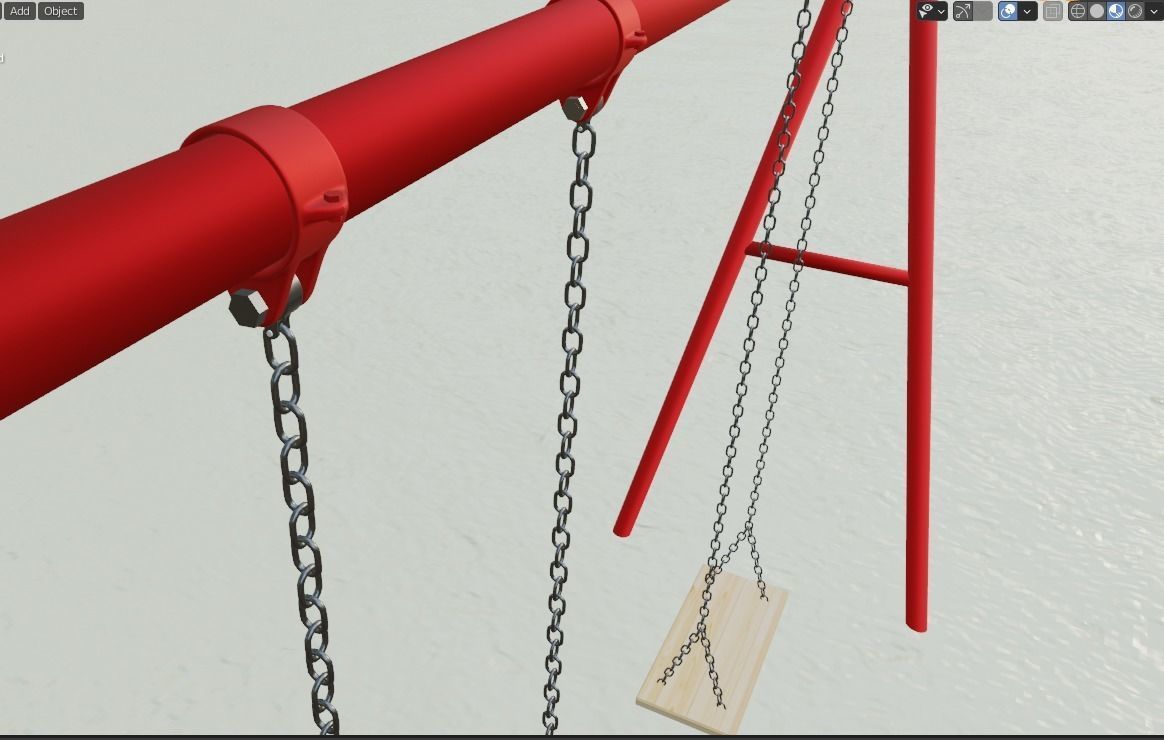 swing playground  3D model_6