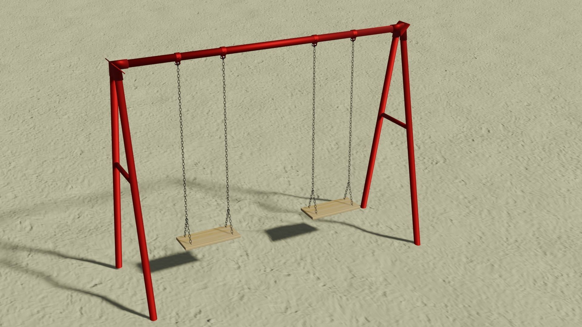 swing playground  3D model_1
