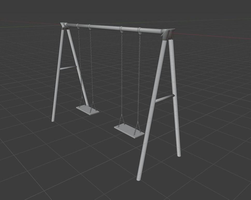 swing playground  3D model_4