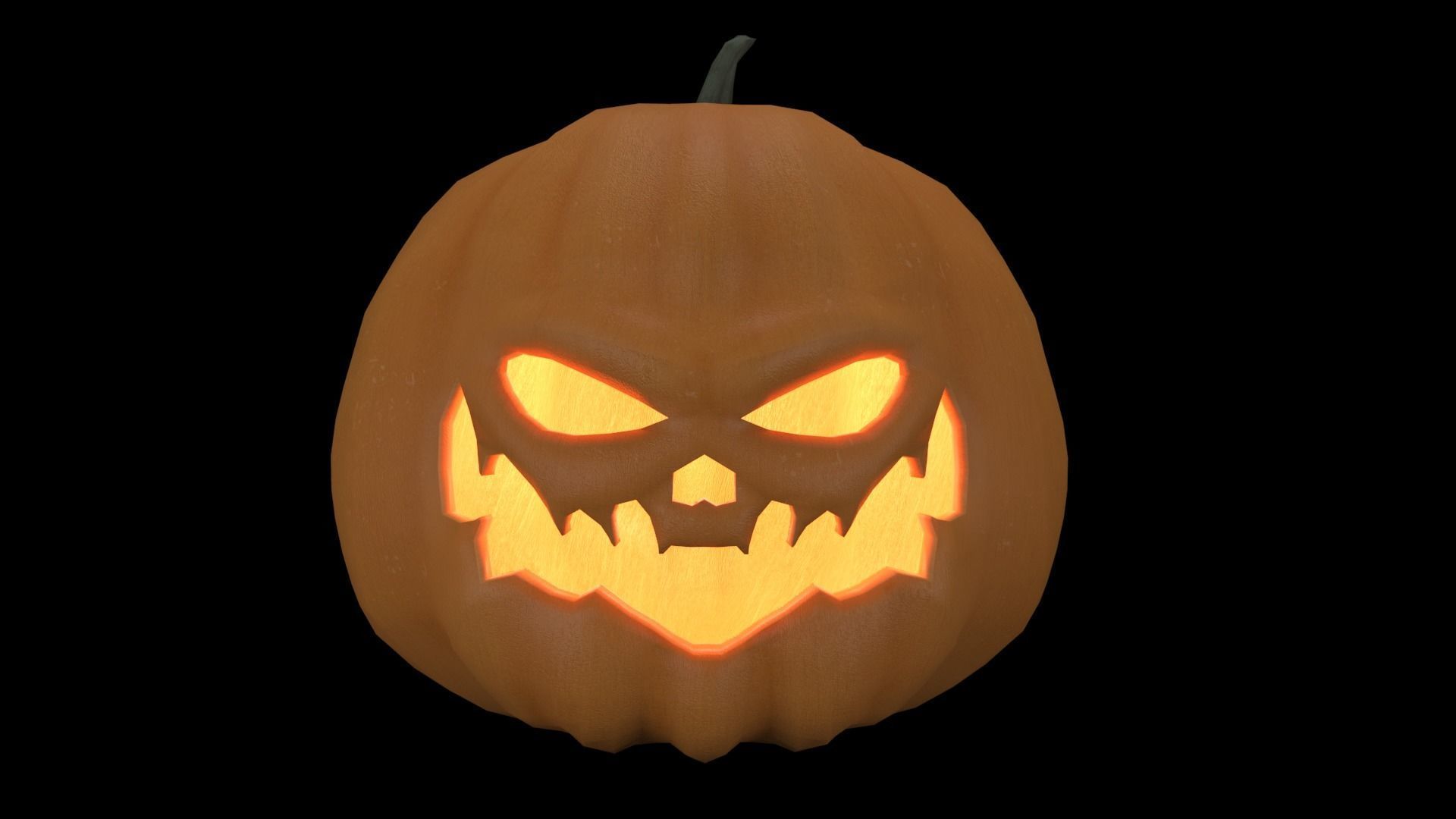 Halloween Pumpkins rigged and animated 3d models  Low-poly 3D model_2