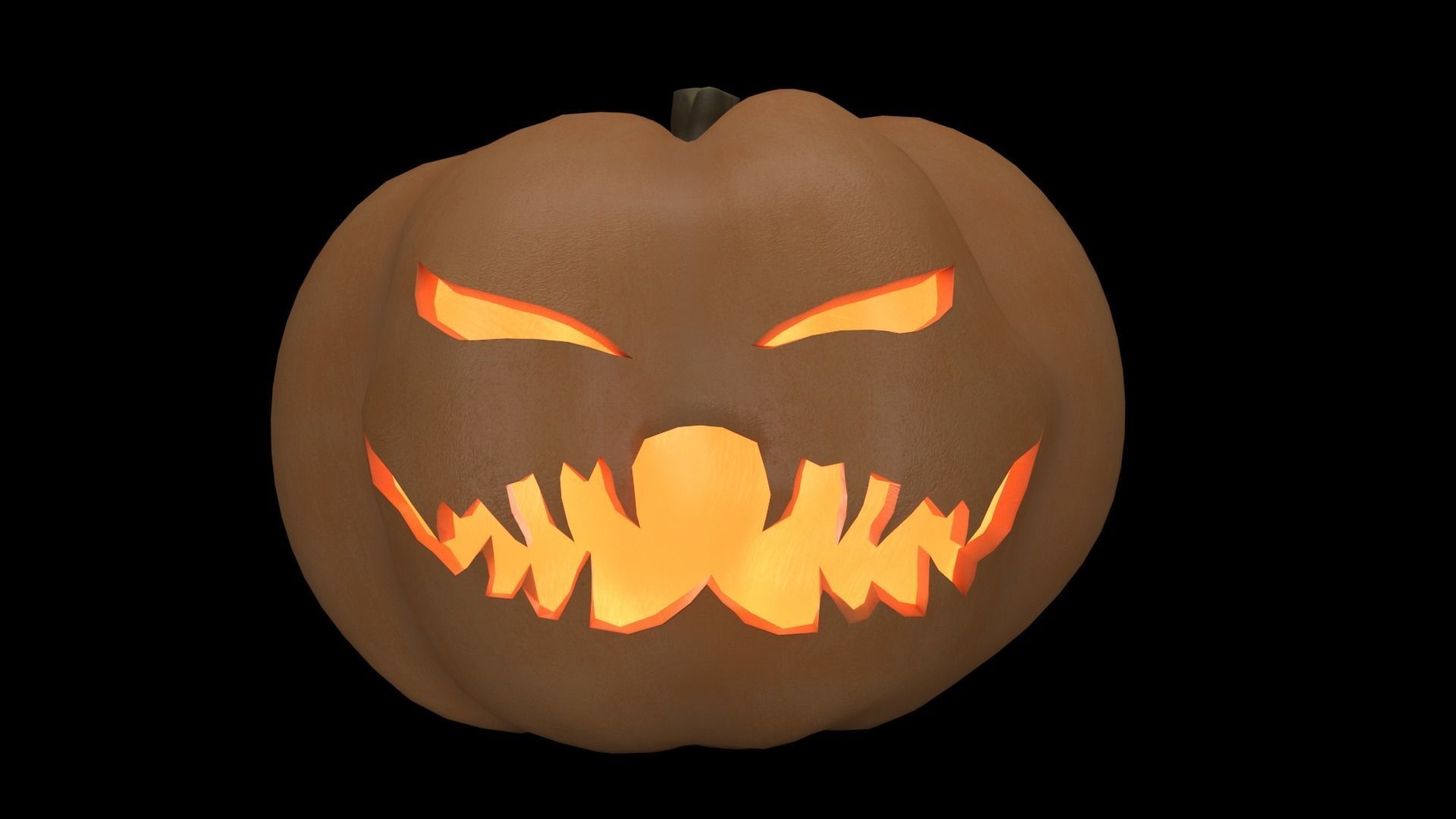 Halloween Pumpkins rigged and animated 3d models  Low-poly 3D model_12