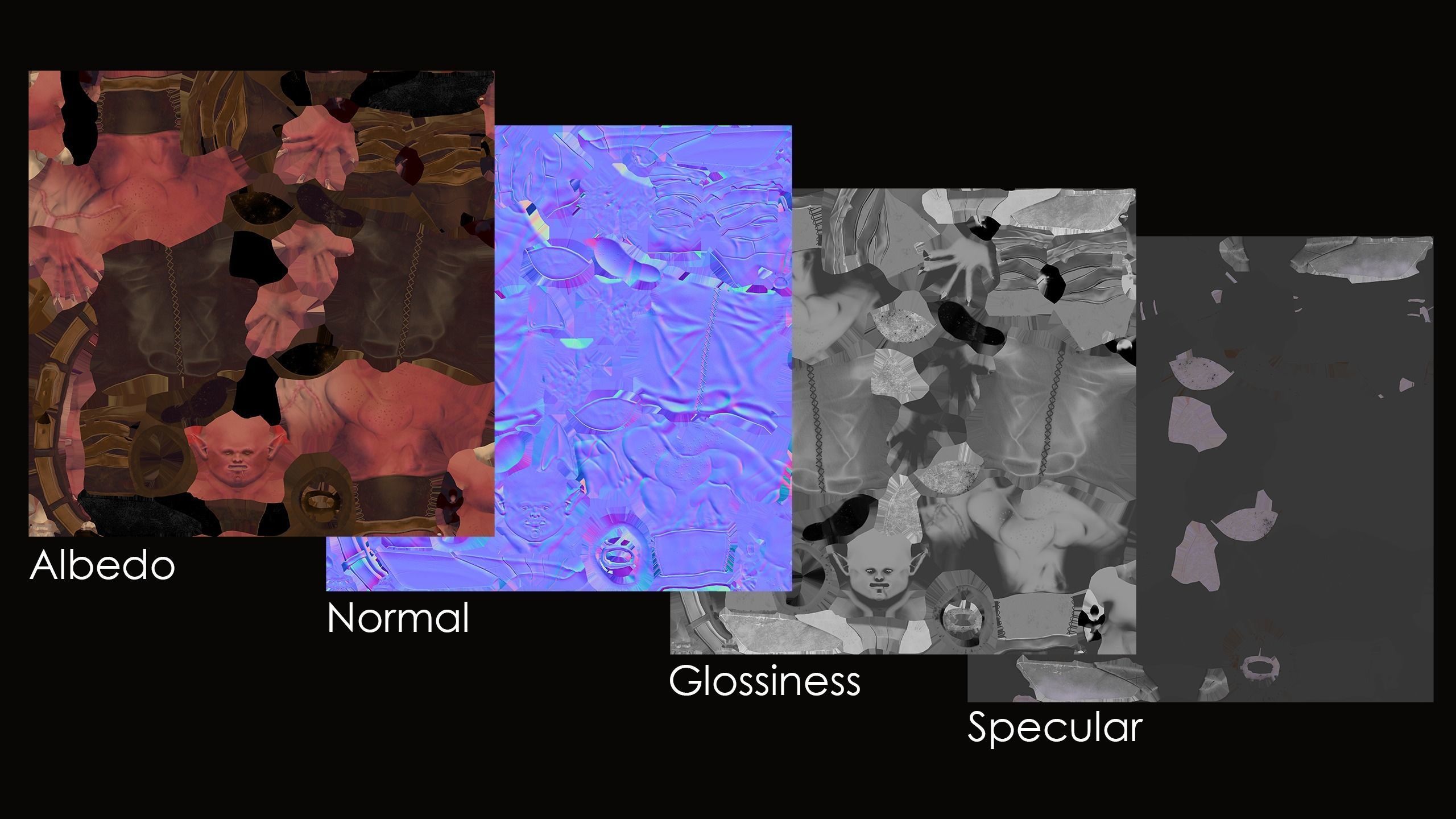 Red Orc Low-poly 3D model_8