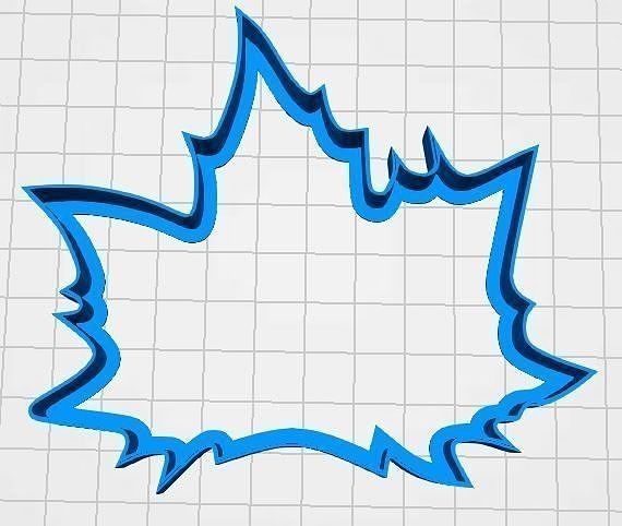 cookie cutter maple leaf 3D print model
