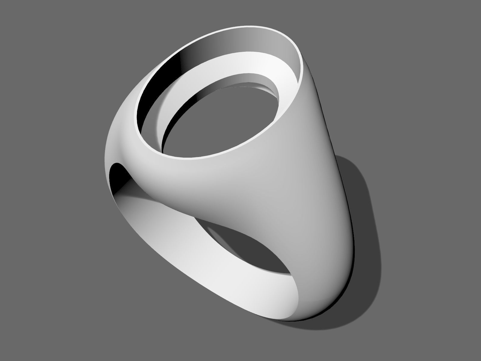 Bezel ring for the cabochon gem 15x10mm 3D print model_8