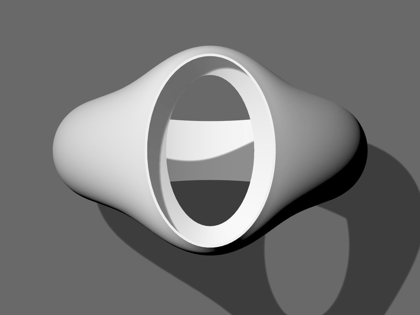 Bezel ring for the cabochon gem 15x10mm 3D print model_10