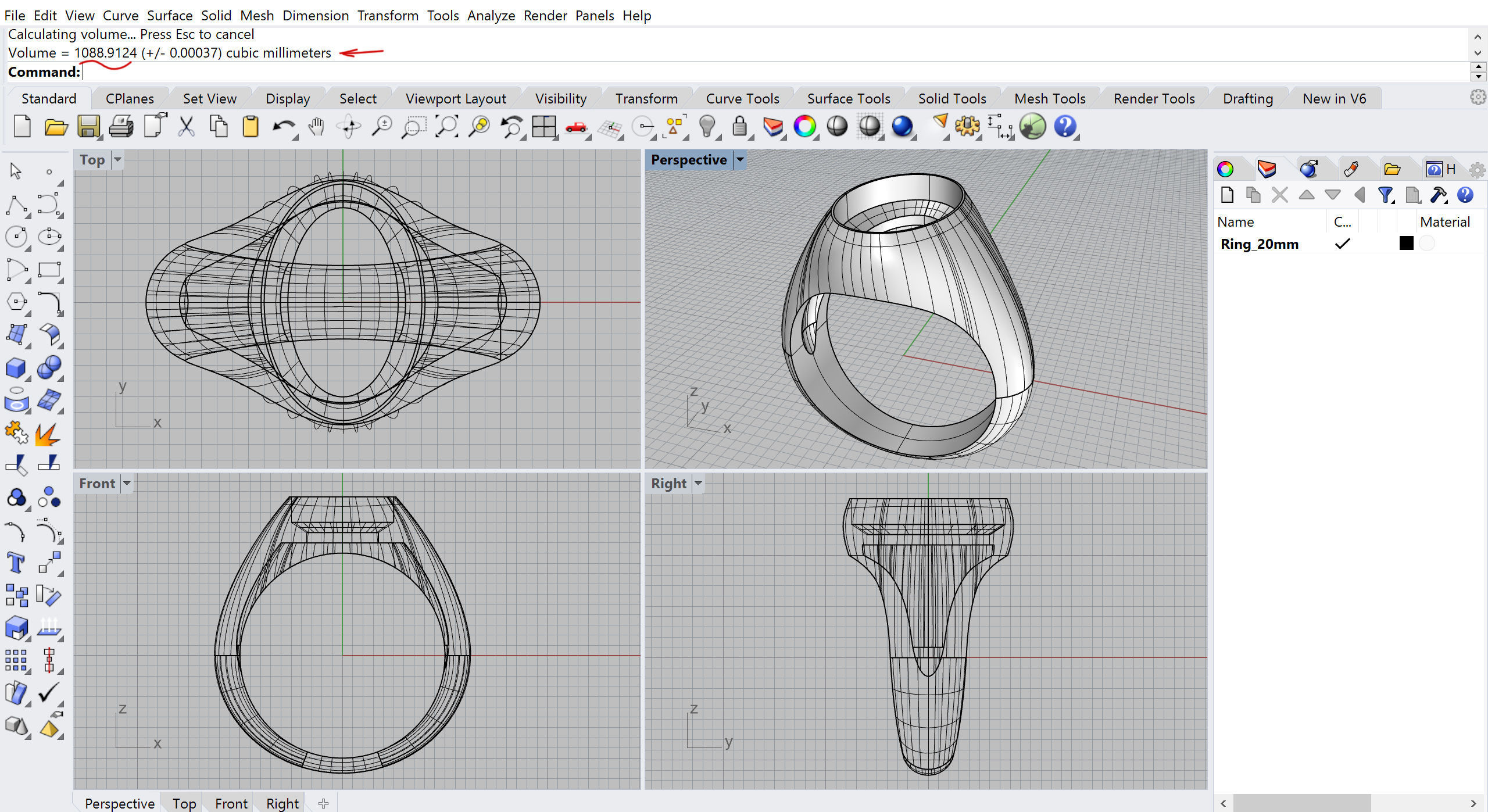 Bezel ring for the cabochon gem 15x10mm 3D print model_12