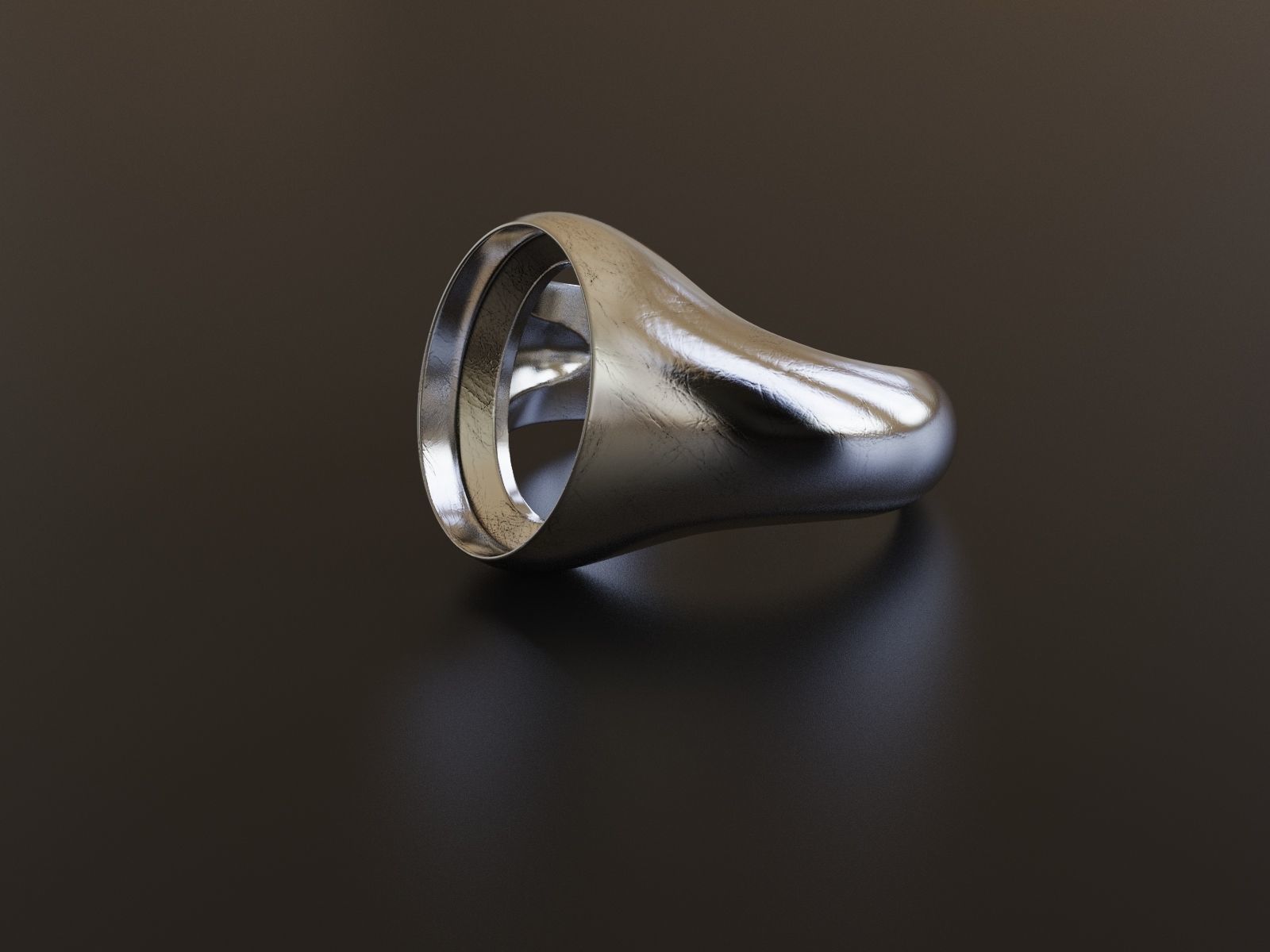Bezel ring for the cabochon gem 15x10mm 3D print model_2