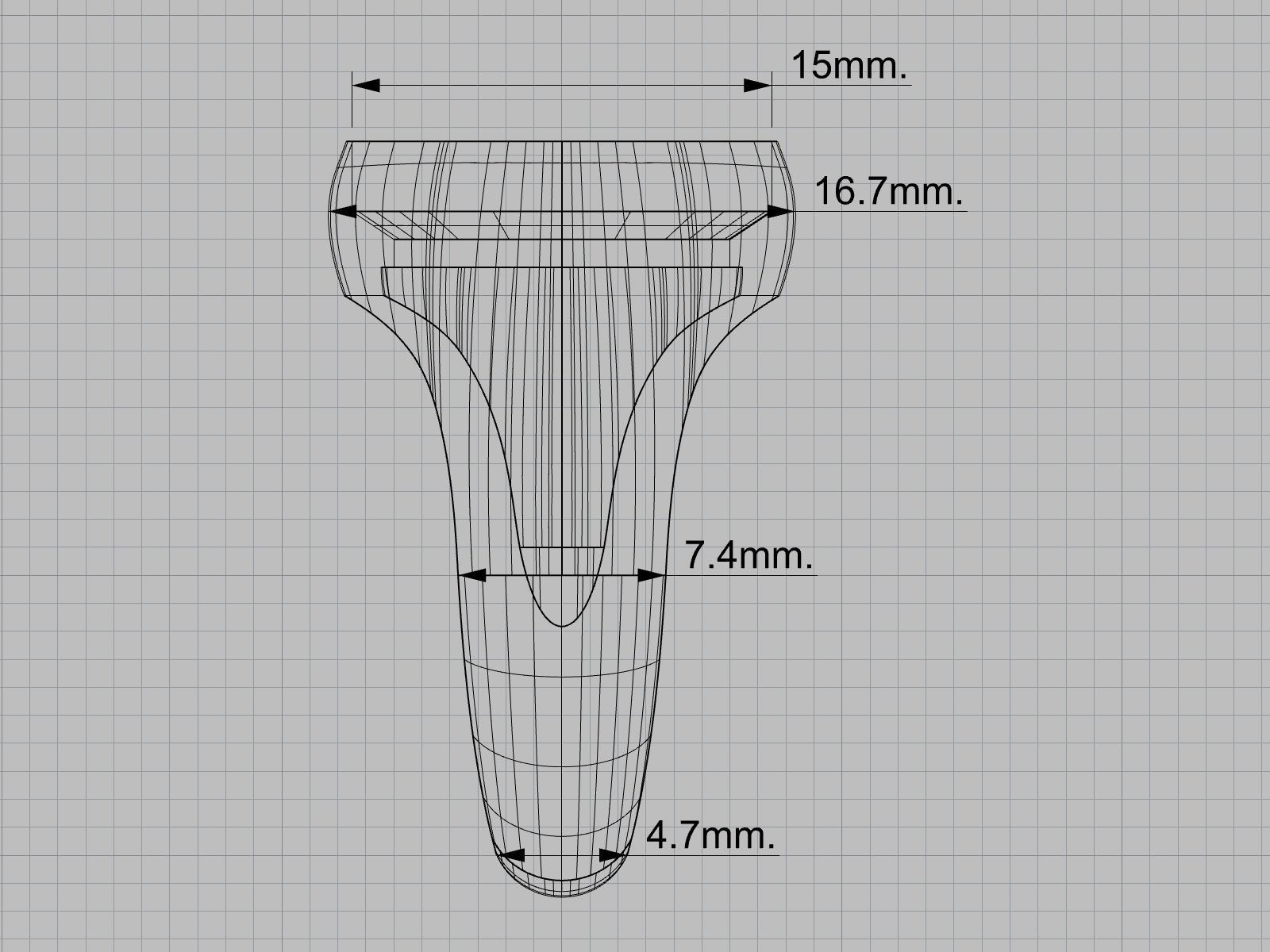 Bezel ring for the cabochon gem 15x10mm 3D print model_6