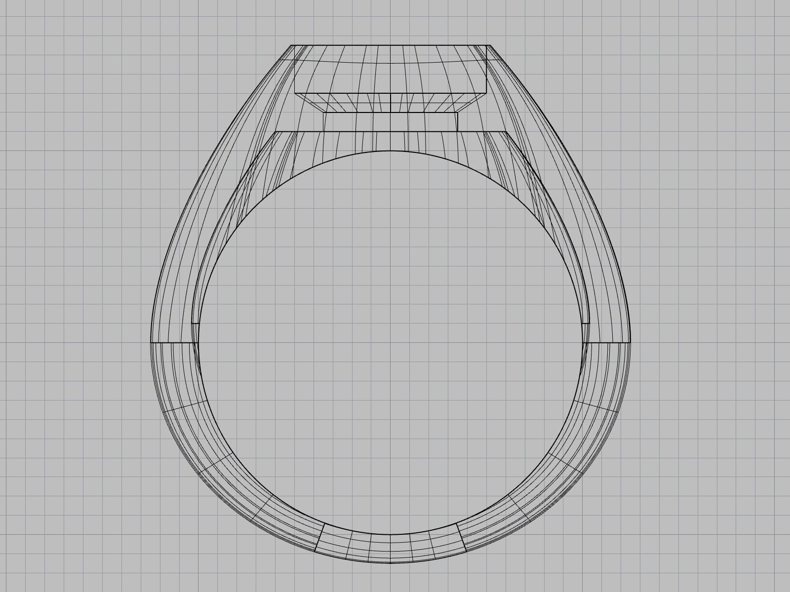 Bezel ring for the cabochon gem 15x10mm 3D print model_4