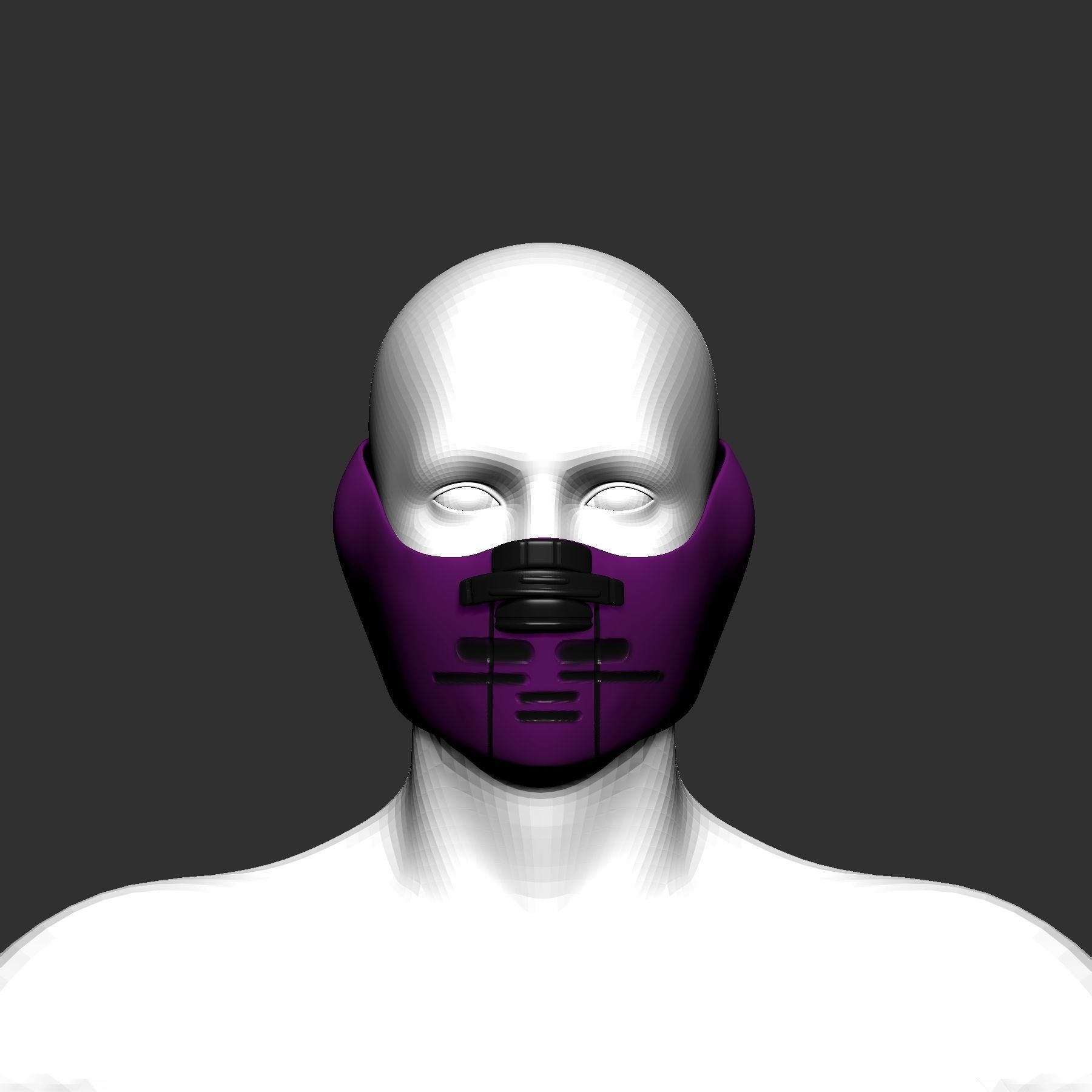 Gas mask helmet 3d model scifi 3D model_1