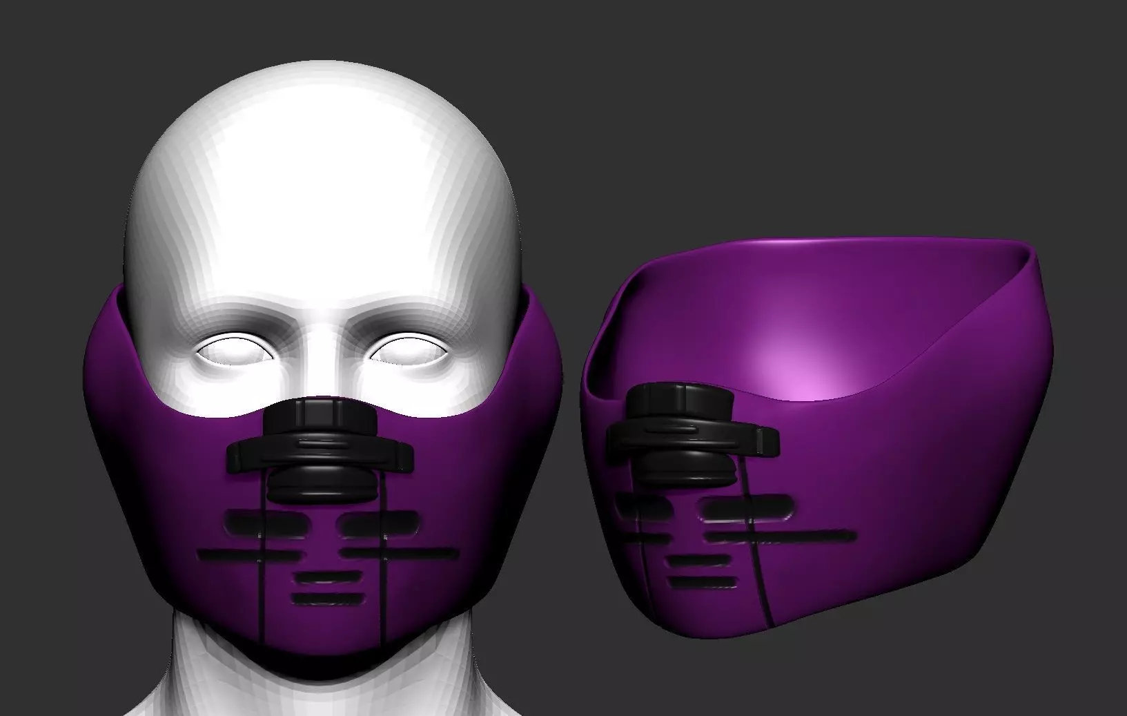 Gas mask helmet 3d model scifi 3D model_0