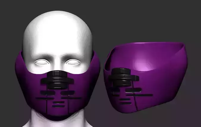 Gas mask helmet 3d model scifi 