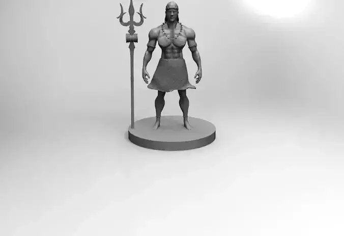 lord Shiva the destroyer Low-poly 3D model