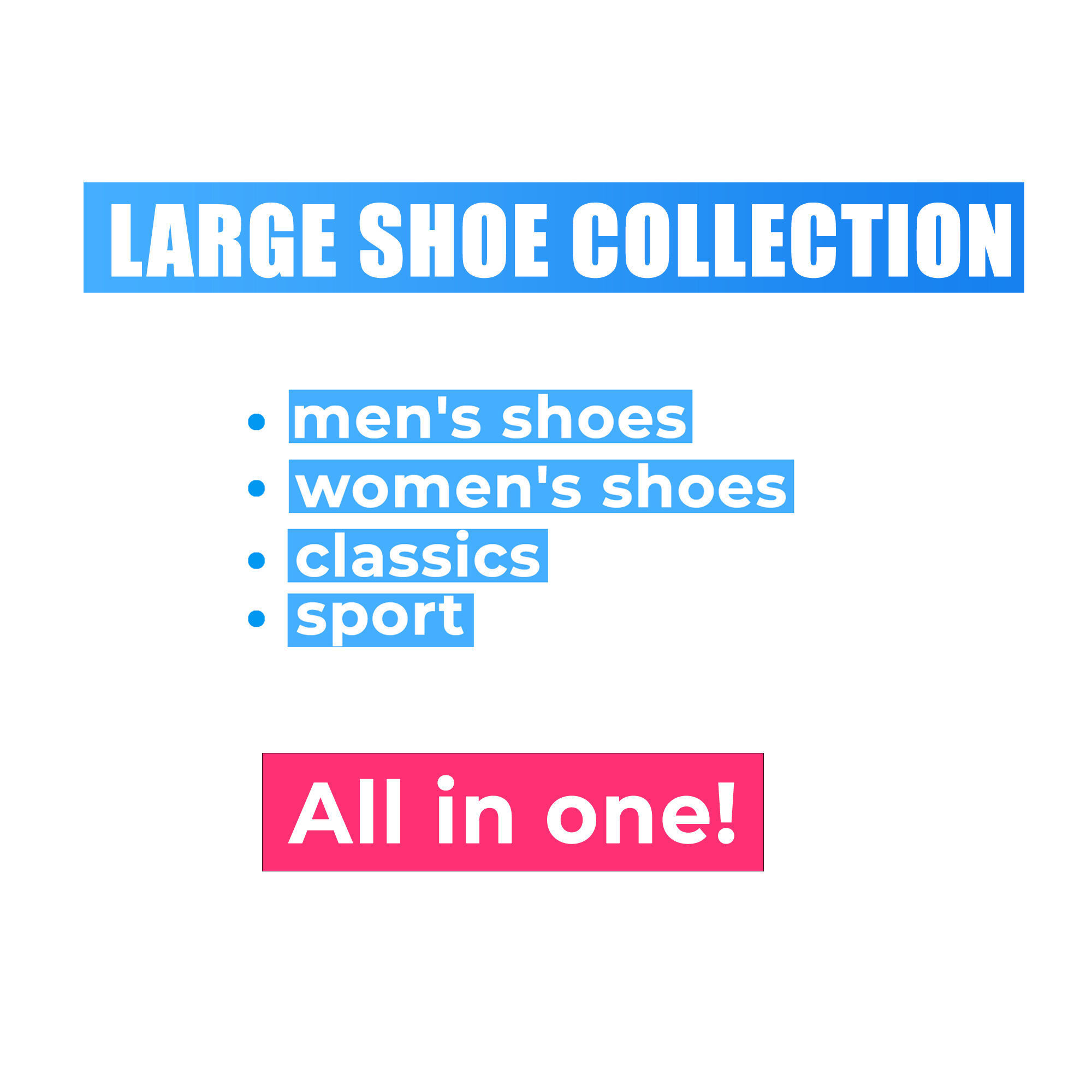 Big set of shoes 3D model_1