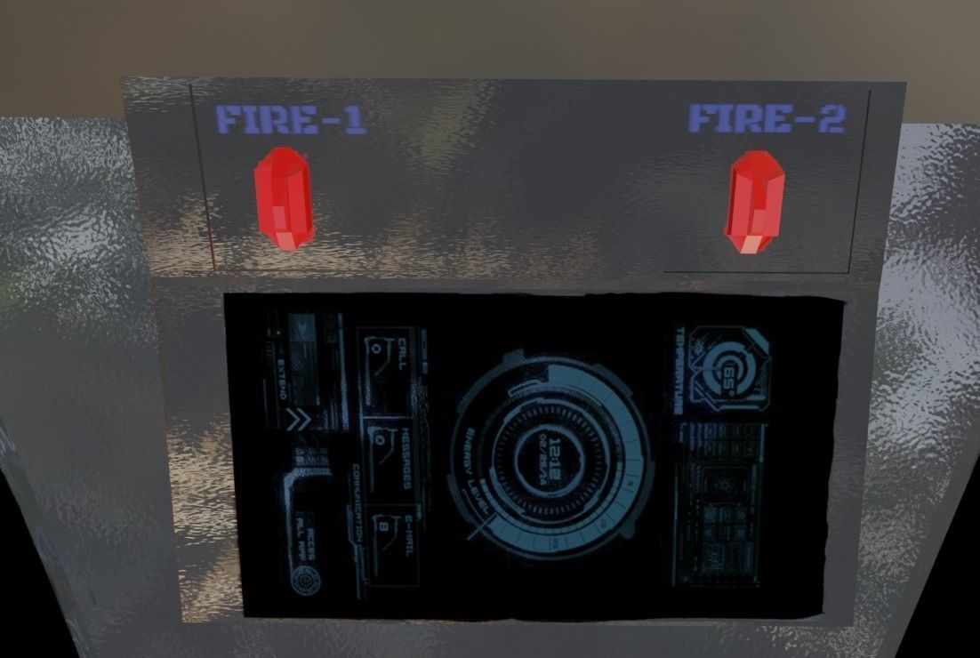 Sci-fi Screen Free low-poly 3D model_5