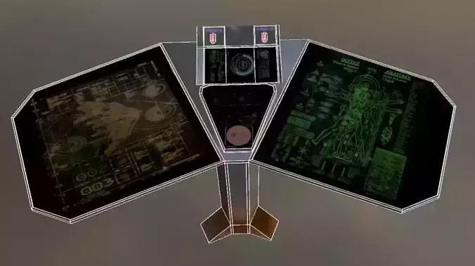 Sci-fi Screen Free low-poly 3D model