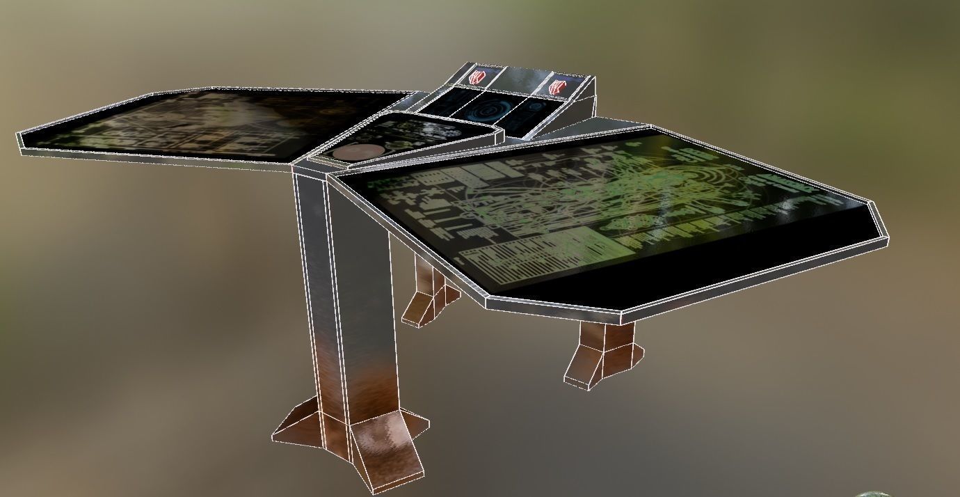 Sci-fi Screen Free low-poly 3D model_17