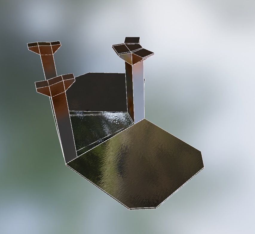 Sci-fi Screen Free low-poly 3D model_7