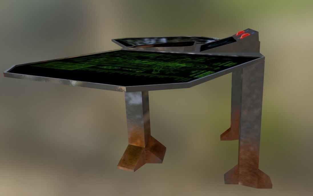 Sci-fi Screen Free low-poly 3D model_15