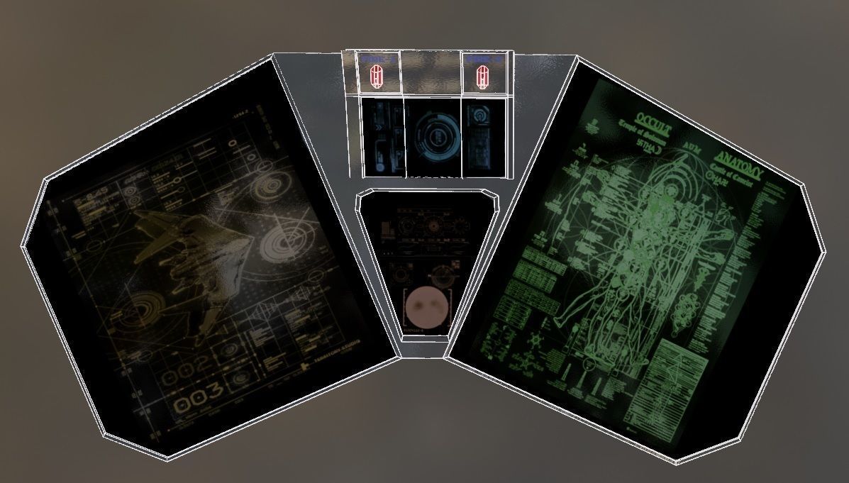 Sci-fi Screen Free low-poly 3D model_1