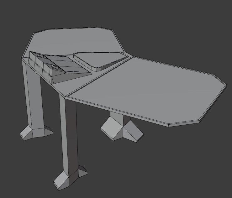 Sci-fi Screen Free low-poly 3D model_8