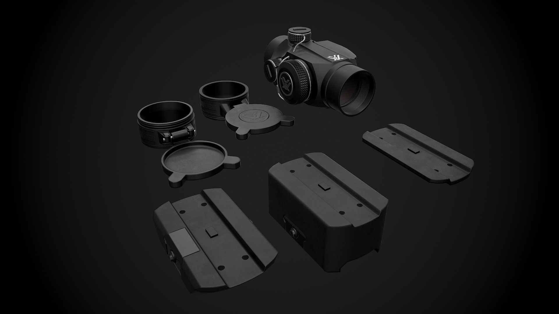 Vortex Optics Sparc II Red Dot Sigh Low-poly 3D model_20