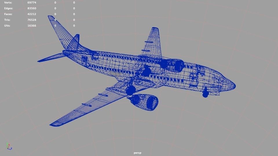 Aircraft 737 3D model_4