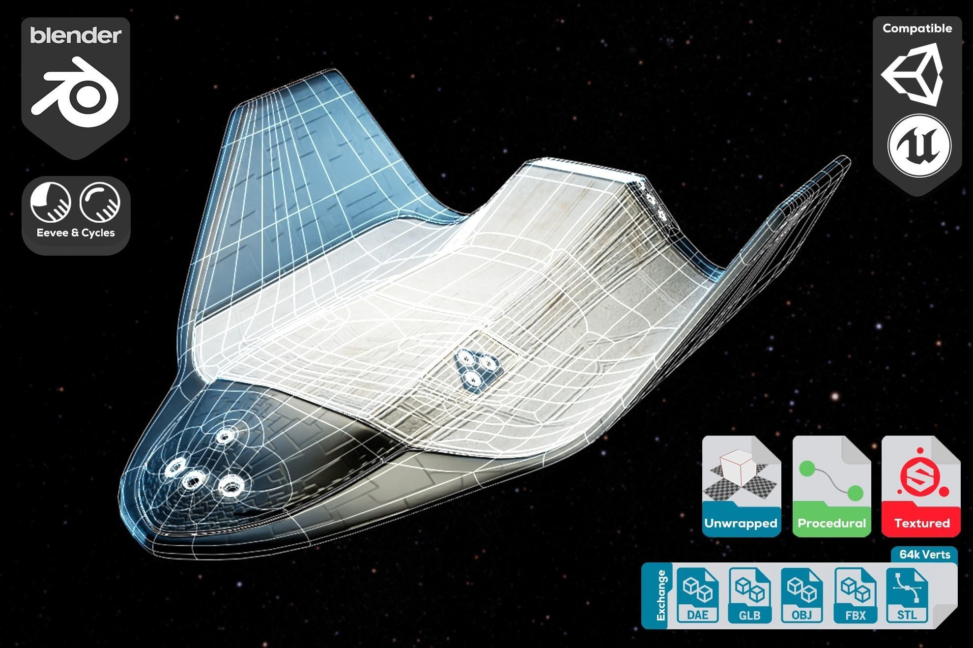 Spcaceship Concept 3D model_2