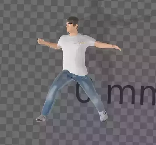 Man Throwing Punch STL