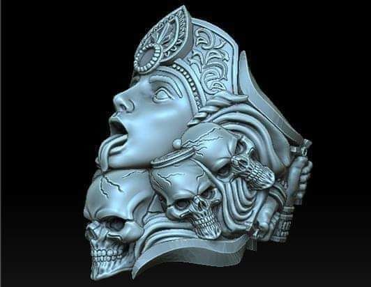 Guardia kali ring skull ring nature ring vintage