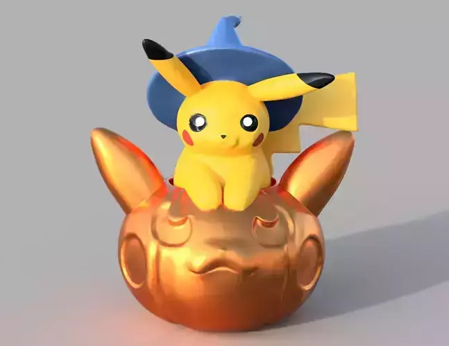 Pikachu Flying Pumpkin 3D printable model