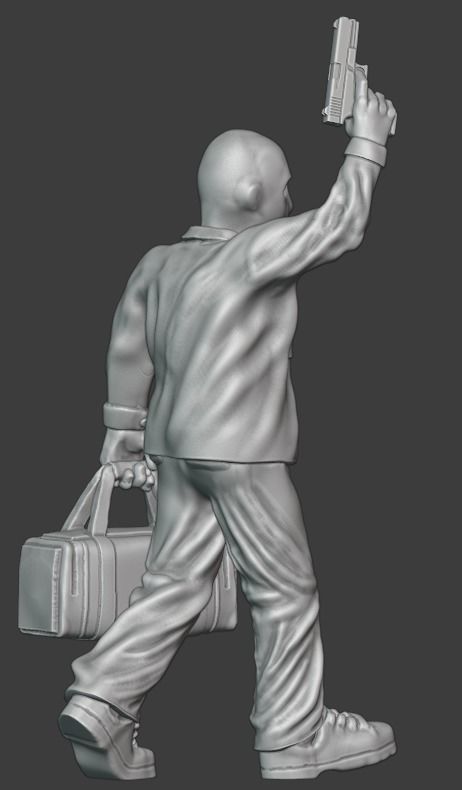 Robbers - 28mm wargaming miniatures 3D print model_5