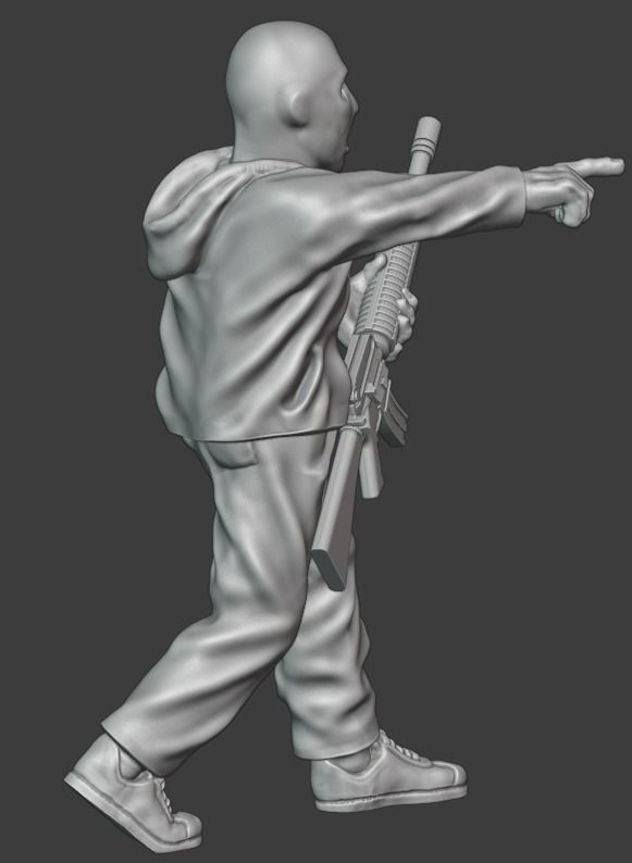 Robbers - 28mm wargaming miniatures 3D print model_9