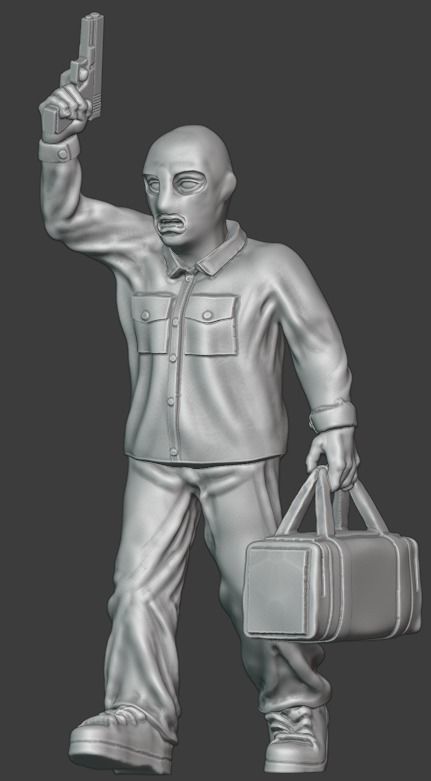 Robbers - 28mm wargaming miniatures 3D print model_4