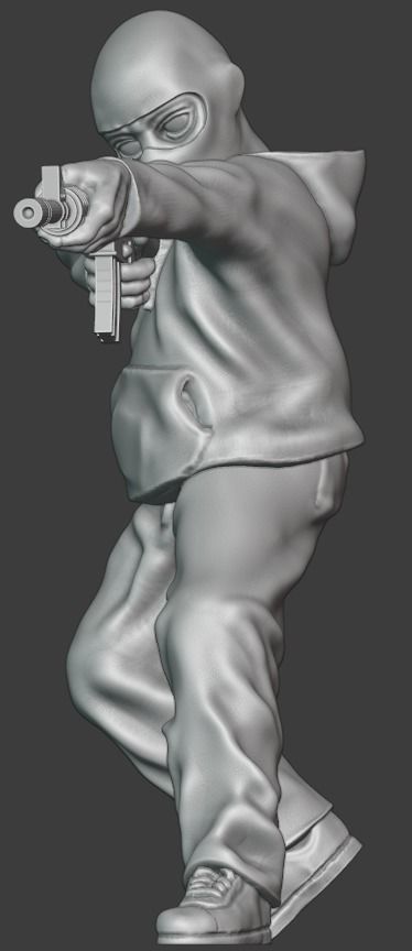 Robbers - 28mm wargaming miniatures 3D print model_11