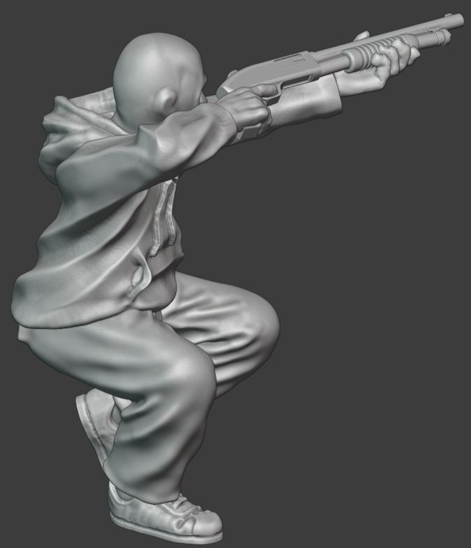 Robbers - 28mm wargaming miniatures 3D print model_13