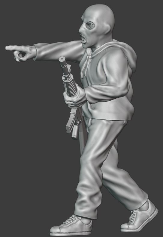 Robbers - 28mm wargaming miniatures 3D print model_8