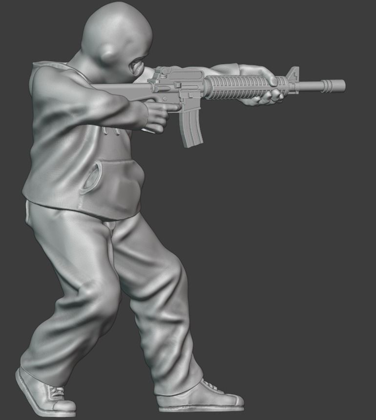 Robbers - 28mm wargaming miniatures 3D print model_10
