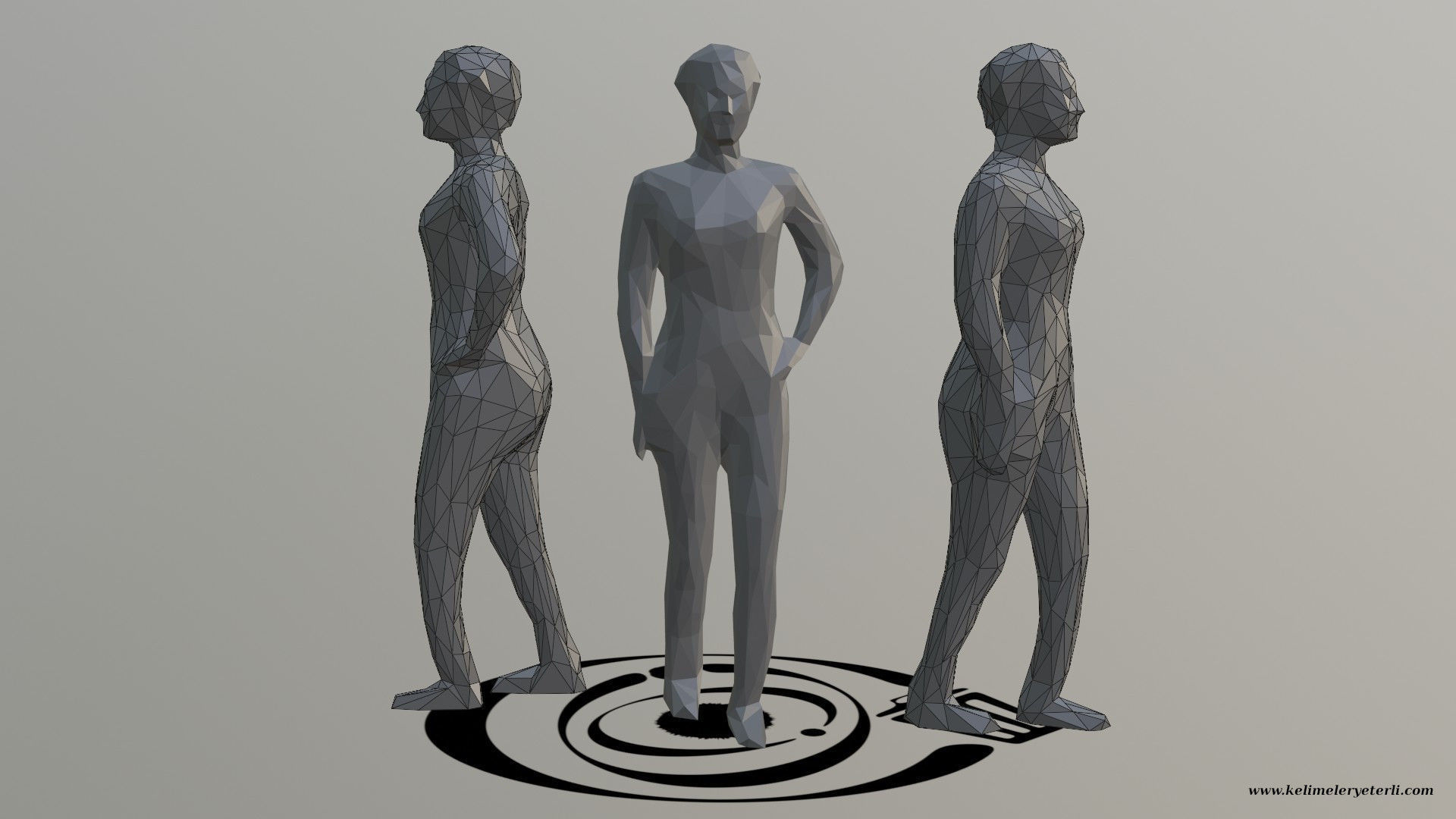 Human 072 LP R Low-poly 3D model_1