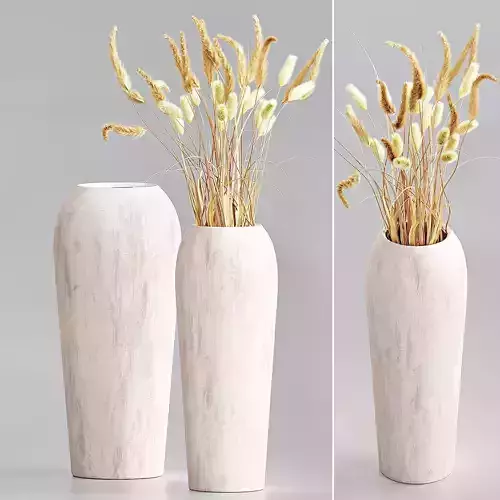 Pottery Barn wood vases