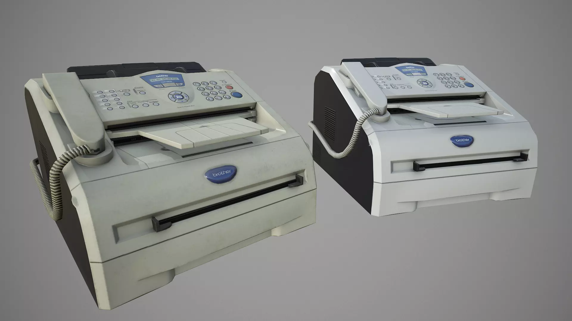 Printer Brother IntelliFax 2820 Low-poly 3D model