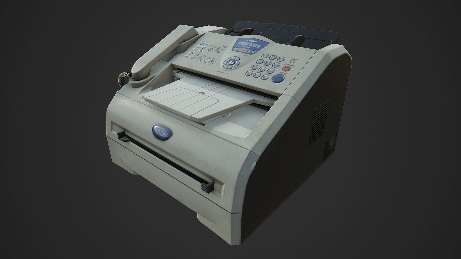 Printer Brother IntelliFax 2820 Low-poly 3D model