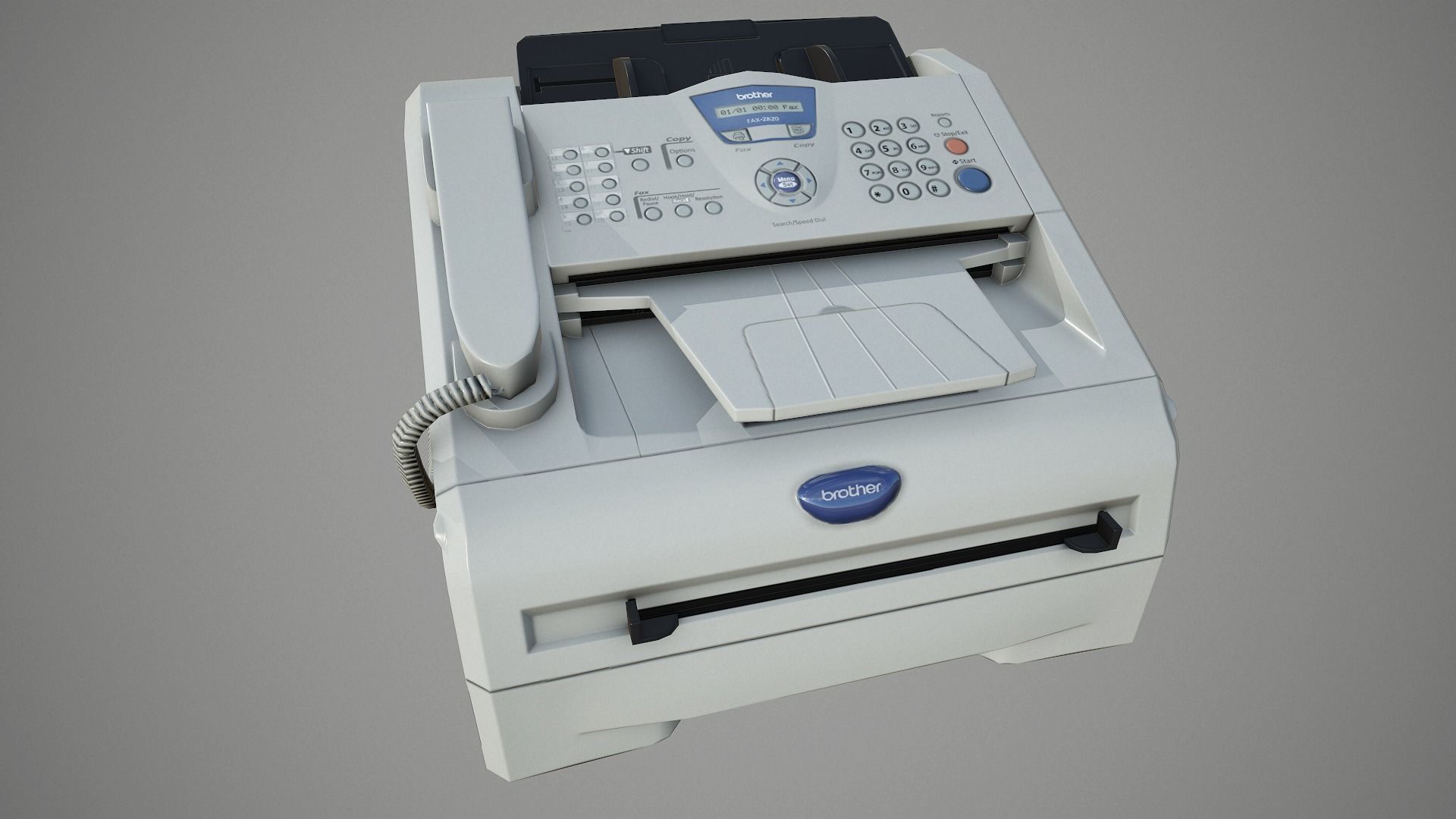 Printer Brother IntelliFax 2820 Low-poly 3D model