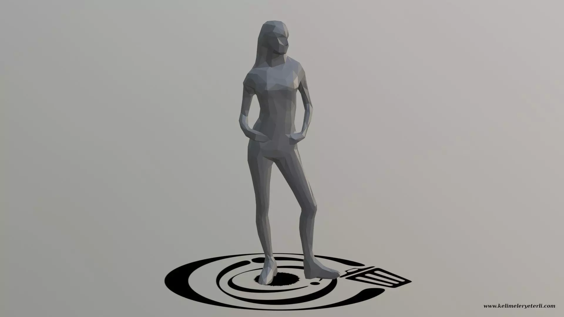 Human 073 LP R Low-poly 3D model_0