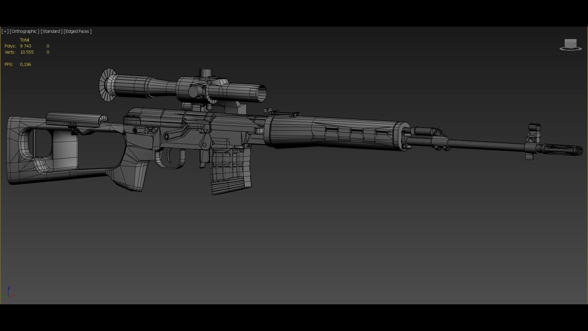 SVD Dragunov sniper rifle Game ready low-poly Low-poly 3D model_9